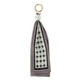 thumbnail image 1 of Unique Bargains 1 Pc Fashion Pearl Scarf Plaid Print Handbag Charm Bag Accessories Gray, 1 of 5