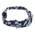 thumbnail image 1 of Unique Bargains 1 Pc Fashion Phalaenopsis Pattern Elastic Hairband for Women Navy Blue, 1 of 6