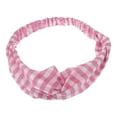 thumbnail image 1 of Unique Bargains 1 Pc Fashion Plaid Pattern Cross Elastic Hairband for Women Pink, 1 of 6
