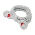 thumbnail image 1 of Unique Bargains 1 Pc Fashion Plush Wide Side Heart Knotted Headwrap for Women 7.09"x1.97" Gray, 1 of 3