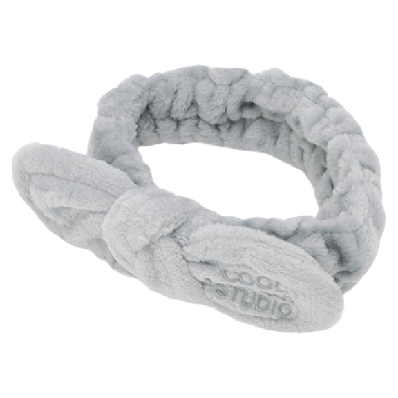 Unique Bargains 1 Pc Fashion Plush Wide Side Letter Knotted Headwrap for Women 7.09"x1.97" Gray