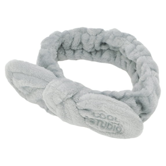 Unique Bargains 1 Pc Fashion Plush Wide Side Letter Knotted Headwrap for Women 7.09"x1.97" Gray