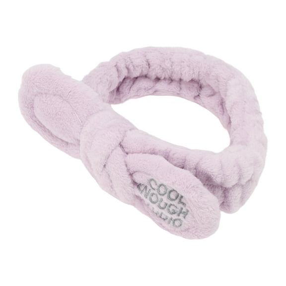 Unique Bargains 1 Pc Fashion Plush Wide Side Letter Knotted Headwrap for Women 7.09"x1.97" Purple