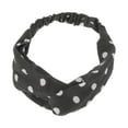 thumbnail image 1 of Unique Bargains 1 Pc Fashion Polka Dot Pattern Cross Elastic Hairband for Women Gray, 1 of 6