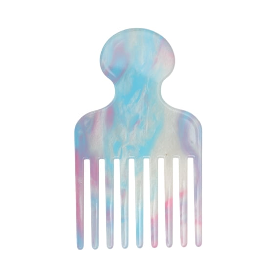 Unique Bargains 1 Pc Fashion Portable Hair Insert Comb Blue Imitation Acetic Acid