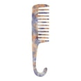 thumbnail image 1 of Unique Bargains 1 Pc Fashion Portable Wide Tooth Comb Blue Acetate Sheet, 1 of 5