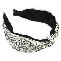 Unique Bargains 1 Pc Fashion Printed Knotted Headwrap for Women for Girls 6.69"x2.17" Beige
