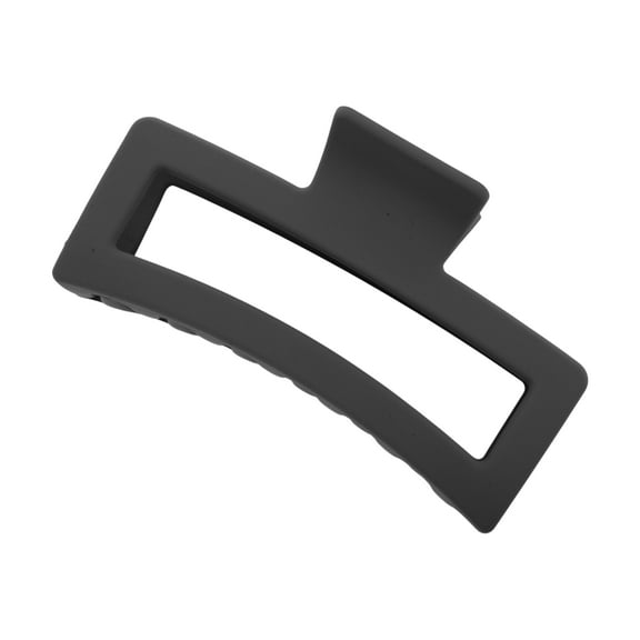 Unique Bargains 1 Pc Fashion Rectangle Frosted Hair Clips Hairdo Clip for Home Black