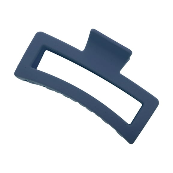 Unique Bargains 1 Pc Fashion Rectangle Frosted Hair Clips Hairdo Clip for Home Navy Blue
