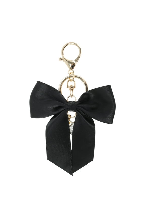 1 Pc Fashion Ribbon Bow Handbag Charm Bag Accessories Black