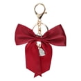 thumbnail image 1 of Unique Bargains 1 Pc Fashion Ribbon Bow Handbag Charm Bag Accessories Red, 1 of 5