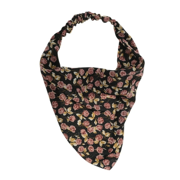 Unique Bargains 1 Pc Fashion Rose Headwrap for Women Black