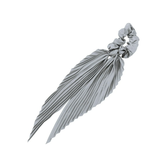 Unique Bargains 1 Pc Fashion Satin Hair Scarf Scrunchies Hair Ties Gray