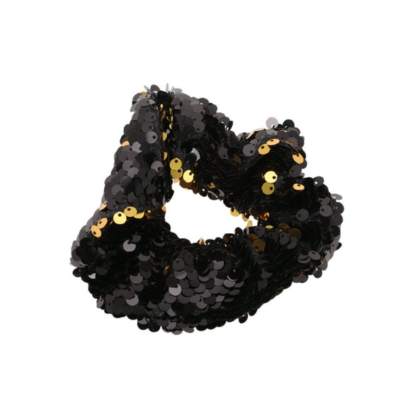 Unique Bargains 1 Pc Fashion Sequins Scrunchies Black