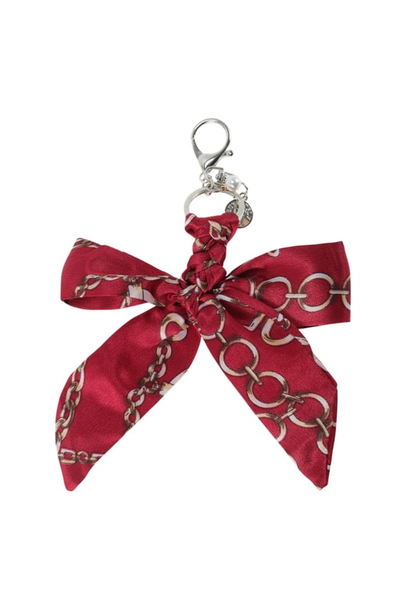 1 Pc Fashion Silk Ribbon Bow Bag Charm Bag Accessories Red