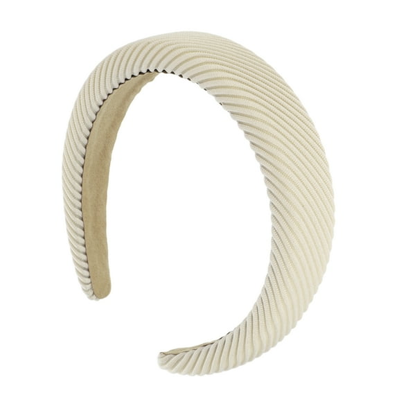 Unique Bargains 1 Pc Fashion Simple Elegant Twill Headband for Women for Girls 6.50"x5.91" Beige