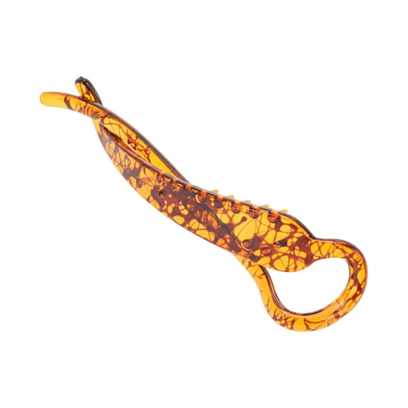 Unique Bargains 1 Pc Fashion Simple Twist Hair Clips Hairdo Clip Dark Brown