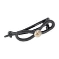 thumbnail image 1 of Unique Bargains 1 Pc Fashion Single Bead Hair Clips for Home Black Champagne, 1 of 5