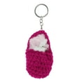 thumbnail image 1 of Unique Bargains 1 Pc Fashion Slippers Sleeping Cat Handbag Charm Bag Accessories Rose Red, 1 of 5