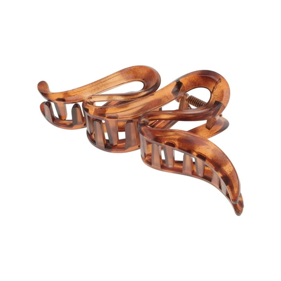 Unique Bargains 1 Pc Fashion Snake-shaped Hair Clips for Home Brown