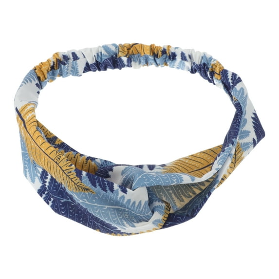 Unique Bargains 1 Pc Fashion Star Pattern Cross Elastic Hairband for Women Navy Blue