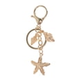 thumbnail image 1 of Unique Bargains 1 Pc Fashion Starfish Conch Handbag Charm Bag Accessories Gold Tone, 1 of 5