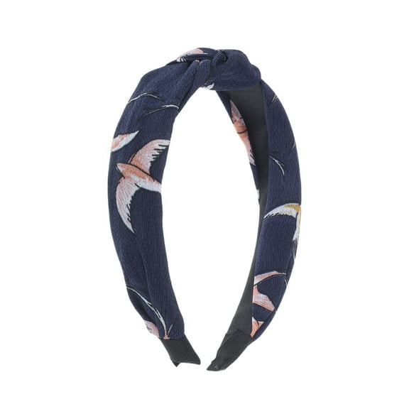 Unique Bargains 1 Pc Fashion Swallow Pattern Headbands for Women Navy Blue