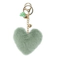 thumbnail image 1 of Unique Bargains 1 Pc Fashion Tassel Heart Handbag Charm Bag Accessories Green, 1 of 5
