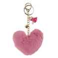 thumbnail image 1 of Unique Bargains 1 Pc Fashion Tassel Heart Handbag Charm Bag Accessories Rose Red, 1 of 5