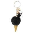 thumbnail image 1 of Unique Bargains 1 Pc Fashion Tassel Ice Cream Cone Handbag Charm Bag Accessories Black, 1 of 5