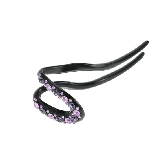 Unique Bargains 1 Pc Fashion U-shaped Hair Pins for Home Purple