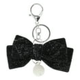 thumbnail image 1 of Unique Bargains 1 Pc Fashion Velvet Bow Handbag Charm Bag Accessories Black, 1 of 5