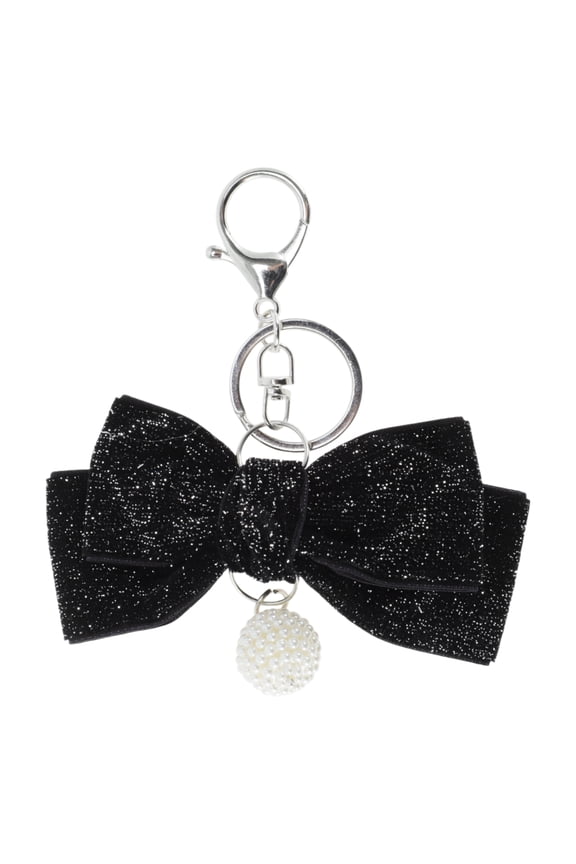 1 Pc Fashion Velvet Bow Handbag Charm Bag Accessories Black