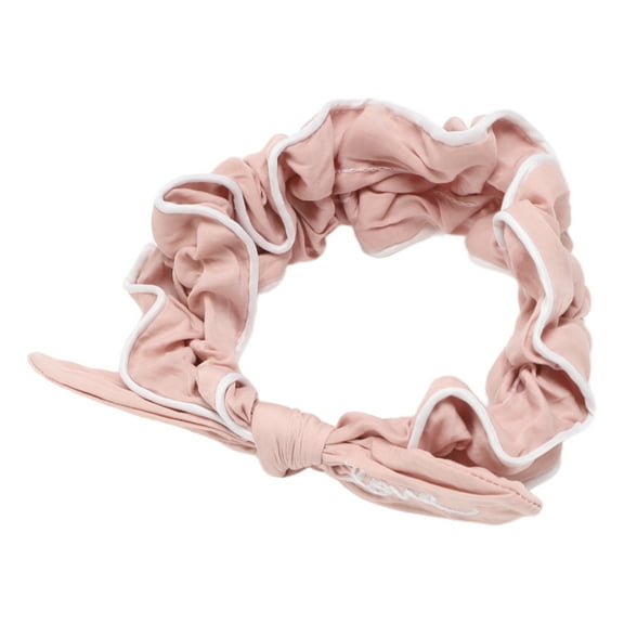 Unique Bargains 1 Pc Fashion Wide Side Knot Bow Letter Headwrap for Women 8.27"x3.15" Pink