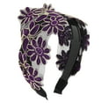 thumbnail image 1 of Unique Bargains 1 Pc Fashion Wide-side Headband 6.3"x4.92" Purple, 1 of 6