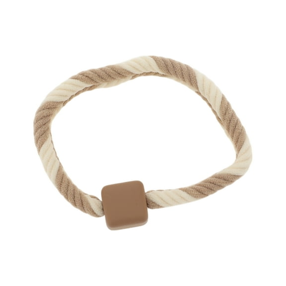 Unique Bargains 1 Pc Fashion Woven Hair Elastic Band for Home Beige Apricot