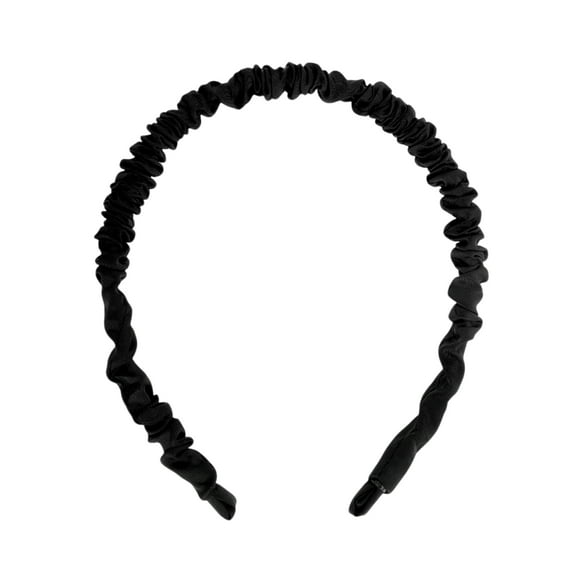Unique Bargains 1 Pc Fashion Wrinkle Headbands for Women Black