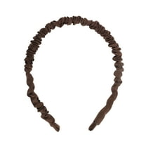 Unique Bargains 1 Pc Fashion Wrinkle Headbands for Women Coffee Color