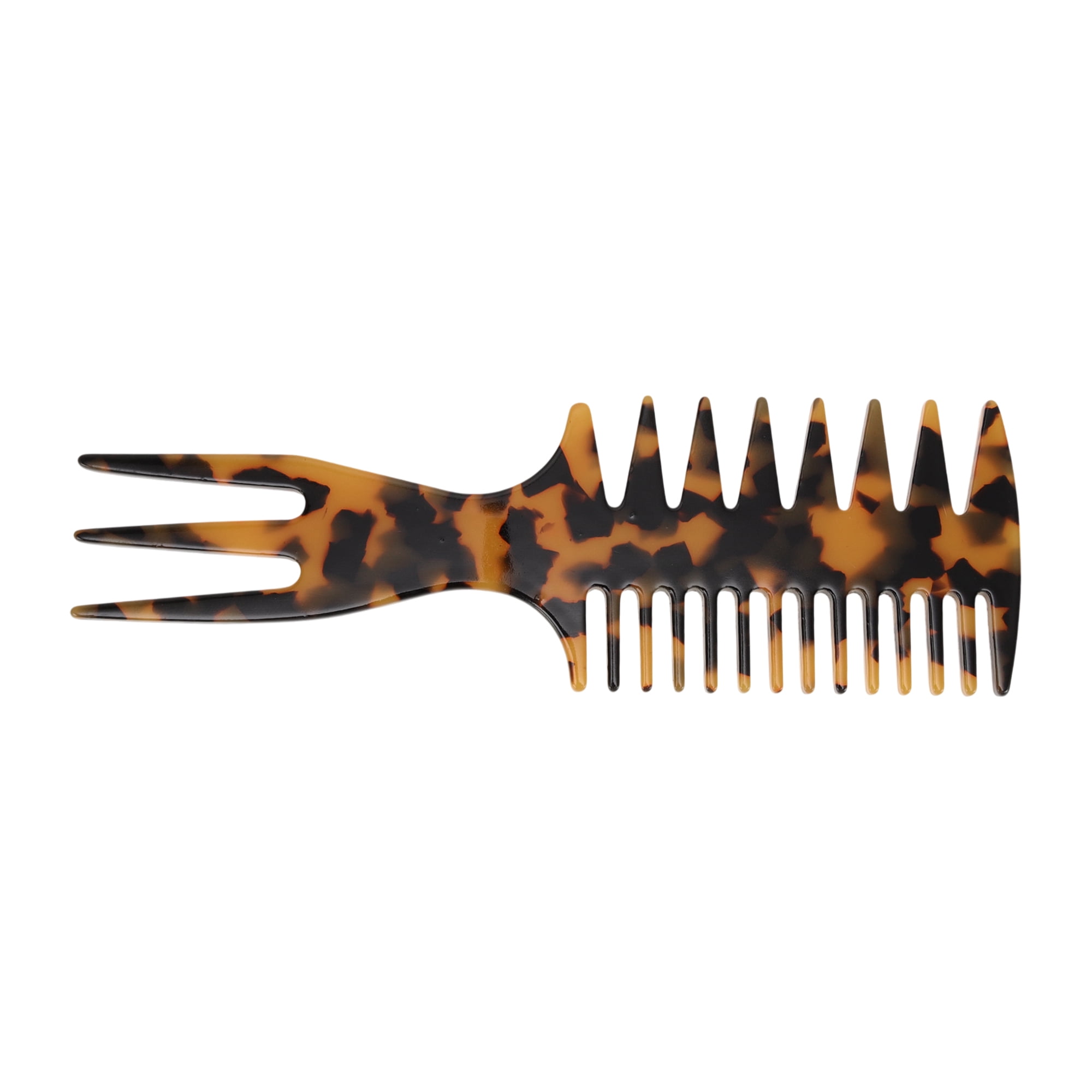 Unique Bargains 1 Pc Fashionable 3 in 1 Fish Bone Hair Comb for All Hair Types Brown