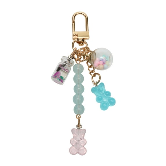 Unique Bargains 1 Pc Fashionable Bears Handbag Charm Decorative Keychain Multicolored