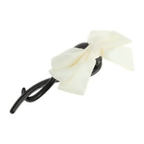 Unique Bargains 1 Pc Fashionable Bow Design Hair Clips for Home Black Beige