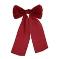 thumbnail image 1 of Unique Bargains 1 Pc Fashionable Bow Ribbon Duckbill Hair Clips for Home Wine Red, 1 of 5