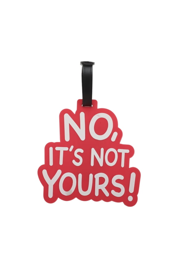 1 Pc Fashionable Luggage Tag for Travelling Red Soft Rubber