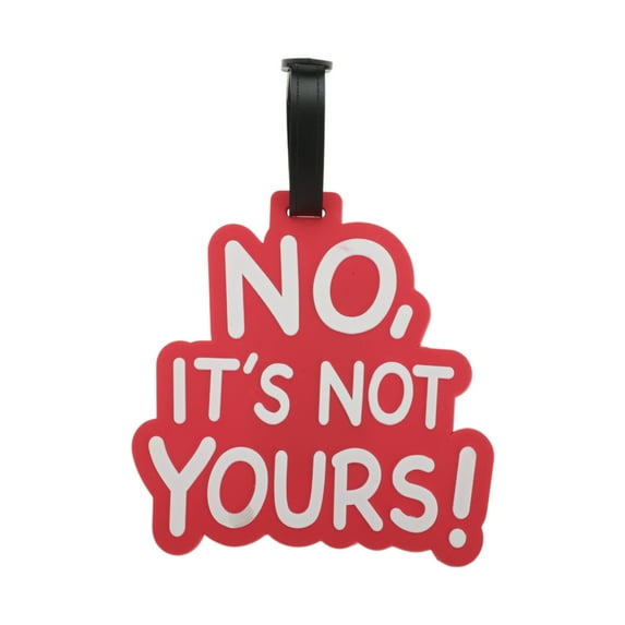 Unique Bargains 1 Pc Fashionable Luggage Tag for Travelling Red Soft Rubber