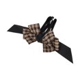 thumbnail image 1 of Unique Bargains 1 Pc Fashionable Plaid Hair Clips for Home Black Coffee Color, 1 of 5