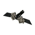thumbnail image 1 of Unique Bargains 1 Pc Fashionable Plaid Hair Clips for Home Black White, 1 of 5