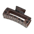 thumbnail image 1 of Unique Bargains 1 Pc Fashionable Rectangular Hair Clips for Home Dark Brown, 1 of 5