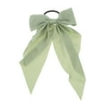 thumbnail image 1 of Unique Bargains 1 Pc Fashionable Solid Bow Ribbon Hair Elastic Band for Home Green, 1 of 5
