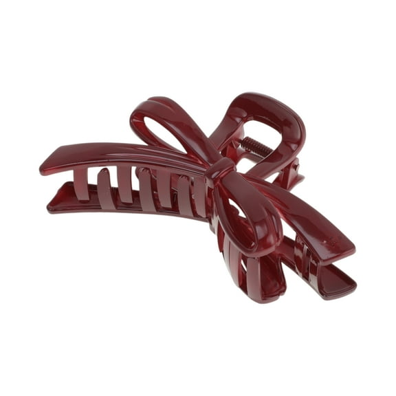 Unique Bargains 1 Pc Fashionable Tie Design Hair Clips for Home Red