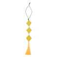 thumbnail image 1 of Unique Bargains 1 Pc Faux Leather Square Tassel Car Rear View Mirror Pendant Accessories Car Hanging Ornament Yellow, 1 of 6